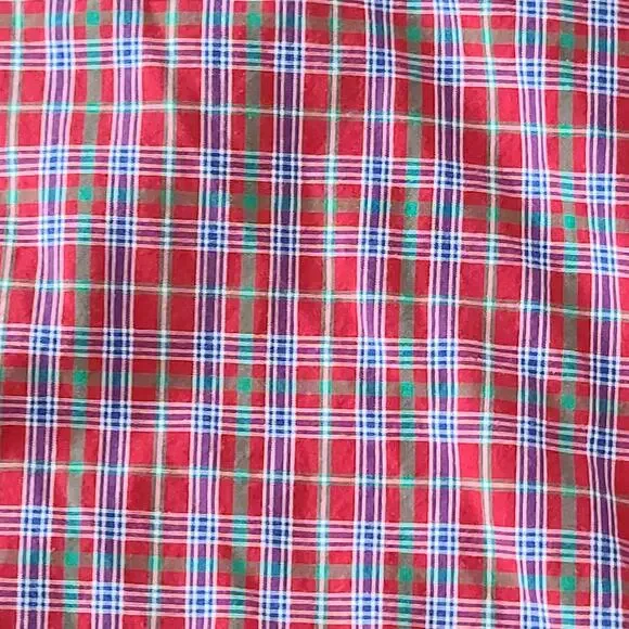 Mens Ralph Lauren Blake SS Plaid Button-Down Shirt Medium Preppy 90s Casual - Picture 7 of 10